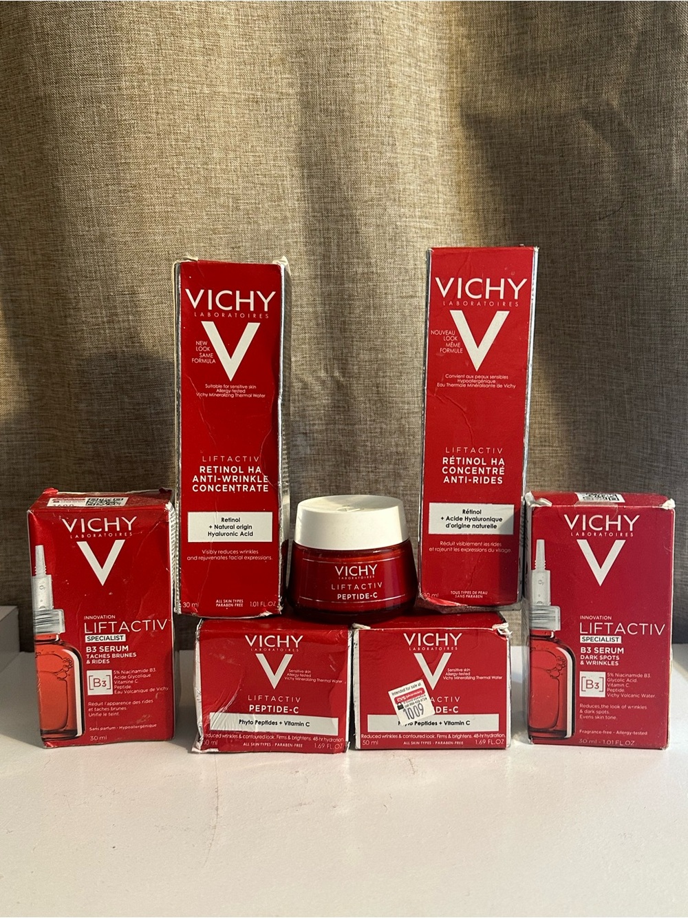 Vichy Liftactiv Retinol HA Anti-Wrinkle Concentrate & Peptide-C Skincare Set
